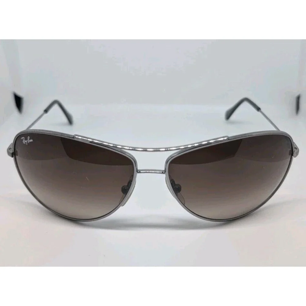 Ray-Ban RB3293 004/13 Aviator Sunglasses Gunmetal Brown Gradient 63mm w/ Case